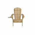 W Unlimited 35 x 32 x 28 in. Foldable Adirondack Chair with Cup Holder, Natural SW2136NC
